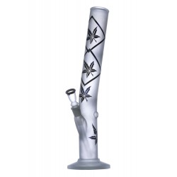 3T. 42 cm. glass bong «Hojas»