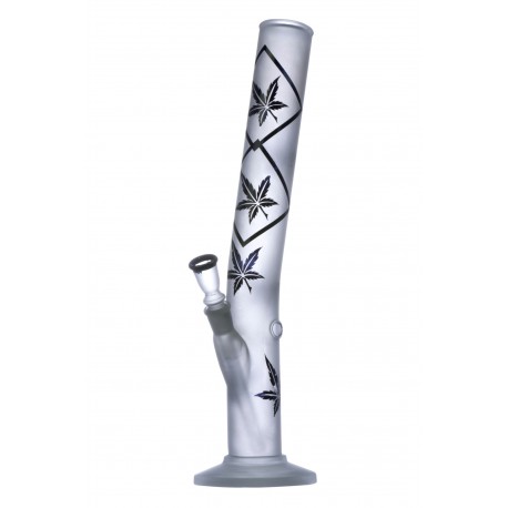 3T. 42 cm. Bong de cristal «Hojas»