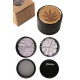 1T. Ø6,2 cm. metallic grinder black and amber 4 parts