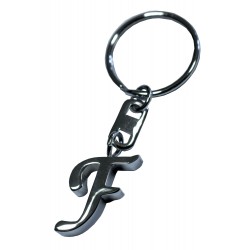 5T. Llavero con iniciales en metal cromado