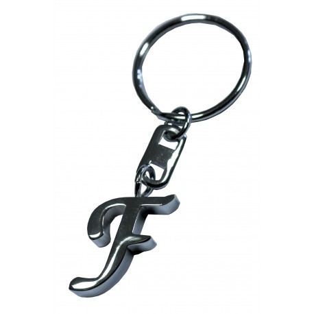 5T. Llavero con iniciales en metal cromado