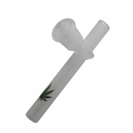 3T. 11 cm. Glass Chillum   «Leaf»