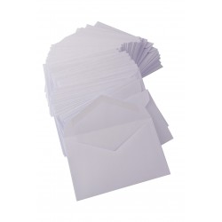 3T. Pack with 100 white envelopes 90 x 140 mm.