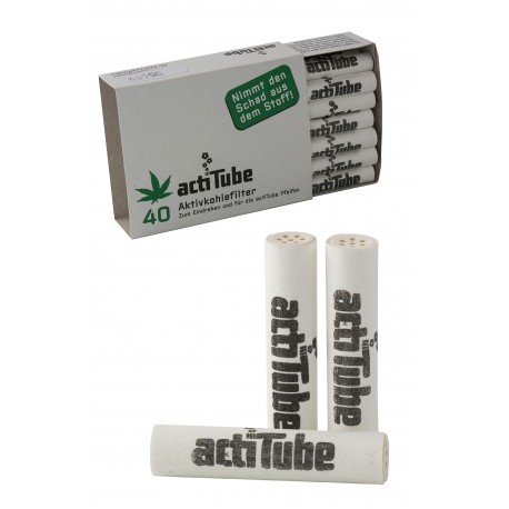 4T. Box with 40 filters of  Ø 8 mm. «Actitube» active charcoal.