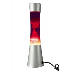 2T. 39.5 cm Metallic white/pink lava lamp