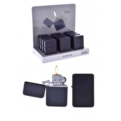 3T. Display with 12 gasoline lighters «Champ»