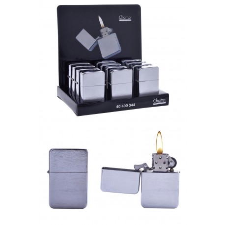 3T. Display with 12 gasoline lighters «Champ»