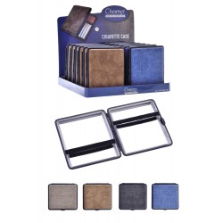 3T. Display with 12 "Champ" metal cigarette cases for 20 cigarettes