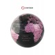 1T. Black and pink rotating world ball