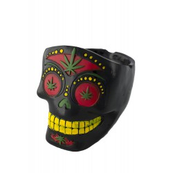 1T. Black ceramic ashtray «Skull»