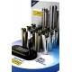4T. Expositor con 12 encendedores «Clipper» SILVER con estuche de metal