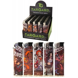 1T. Display with 50 rechargeable piezo lighters «Rock»