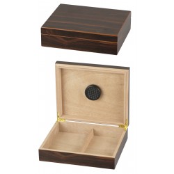 3T. Walnut finish humidor with divider and humidifier