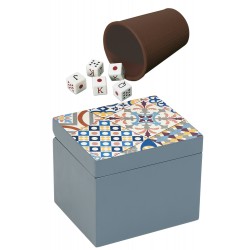 3T. Dice Cup And 5 Poker Dices 16mm