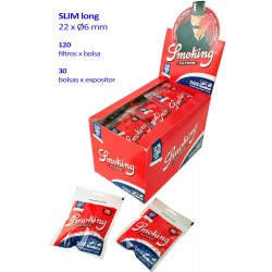 4T. «Smoking» display classic slim long filters (30 bags x 120 filters)