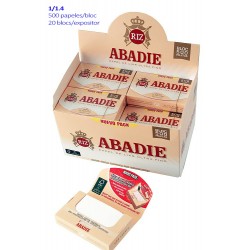 4T. Expositor con 20 libritos de papel de liar «Abadie» 500 «Smoking»
