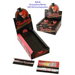 4T. Expositor con 100 libritos 1.1/4 «Smoking» de Luxe 2.0