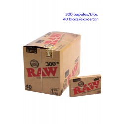 4T.  «Raw 300´s» Expositor con 40 libritos 1 1/4 de 300 hojas