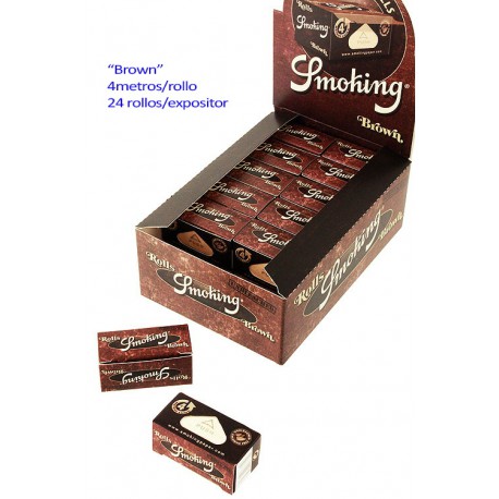 4T. Expositor con 24 cajitas «Smoking» «Roll Brown»