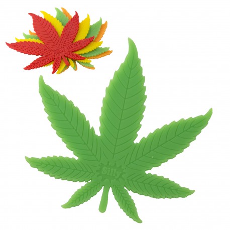 3T. Pack de 4 almohadillas de silicona con forma de hoja «Oil Black Leaf» en colores surtidos.