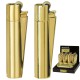 4T. Exp. 12 encendedores Clipper «METAL GOLD». Con estuche de metal