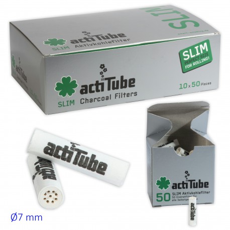 4T. Expositor con 10 cajas 50 filtros «ActiTube» Ø 7 mm