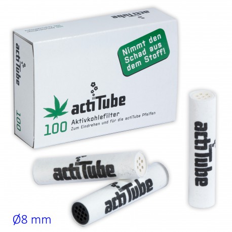 4T. Caja con 100 filtros «ActiTube»  Ø 8 mm.