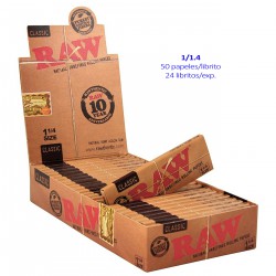4T.  «Raw» Expositor con 24 libritos de 1 1/4 papel natural