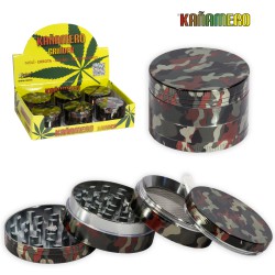 1T. Ø5,2 cm. Display with 6 Grinders 4 parts camouflaje