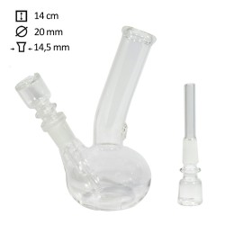 3T. 14 cm transparent bong
