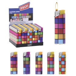 3T. Expositor con 50 encendedores piezo «Prof»