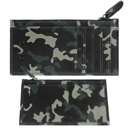 3T. card holder «Zippo» cremallera Camo Green