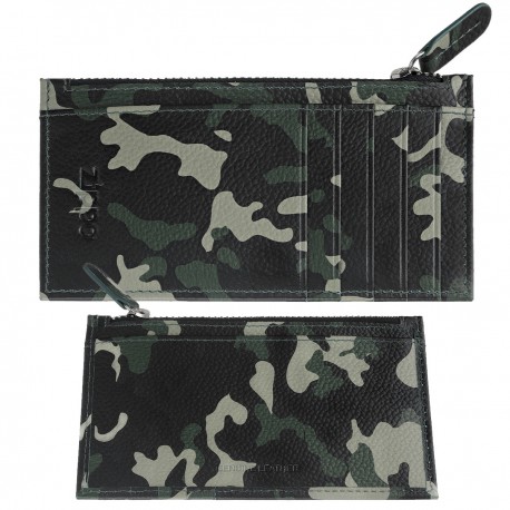 3T. card holder «Zippo» cremallera Camo Green