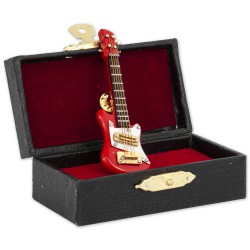 5T. Pin red electric guitar with case