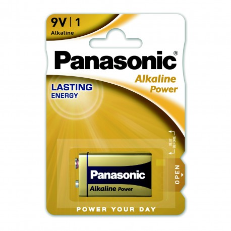 3T. Blister with 1 alkaline battery 9V Panasonic Power 6LR61