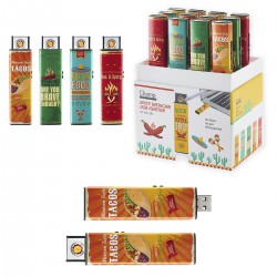 3T. Display 12 electric lighters  «Champ». Recharge for USB.
