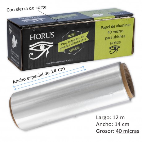 1T. Rollo con 12 m de papel de aluminio «HORUS» anchura especial