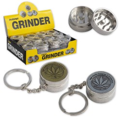 1T. Display 24 metal grinders with key ring