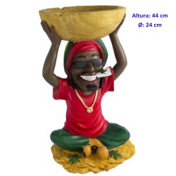 1T. Rasta ceramic ashtray