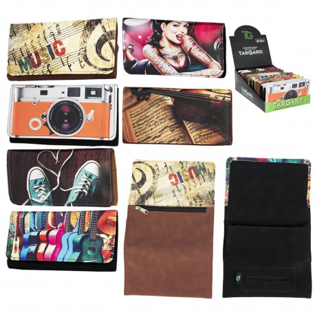1T. Display «TG» with 12 assorted tobacco pouch «Music-retro» assorted colours