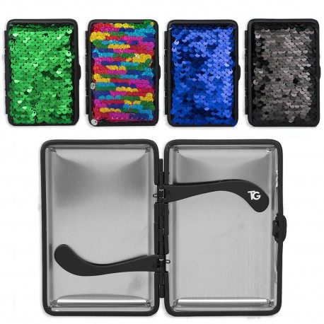 4T. Display with 4 cigarette cases «TG» «bling» for 14 cigarettes