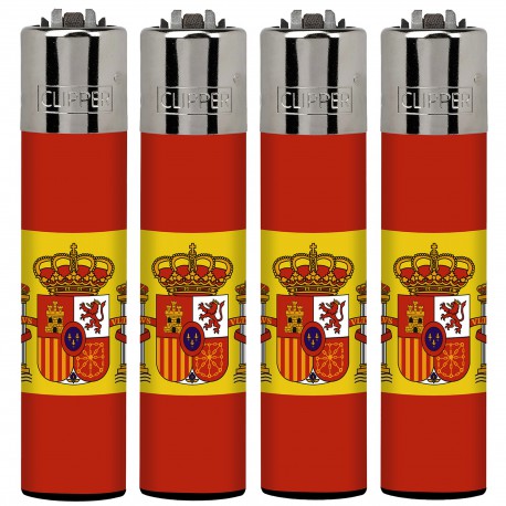 4T. Exp. 48 encendedores Clipper «BANDERA ESPAÑOLA»
