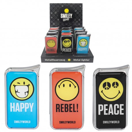 3T. Expositor con 12 encendedores piezo «Smiley»