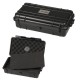 3T. Humidor acrílico negro para 10-15 cigarros con humidificador y correa de mano