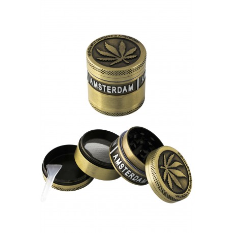 1T. Ø4 cm. Grinder zinc «AMSTERDAM»  4 parts