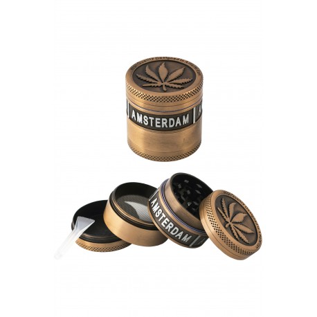1T. Ø4 cm. Grinder de zinc «AMSTERDAM»  4 partes