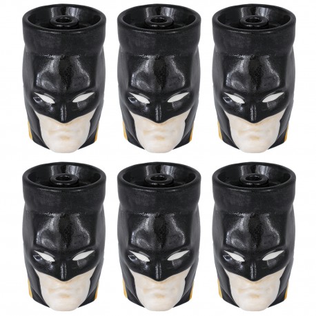 3T. Caja con 6 cazoletas de barro «BATMAN»
