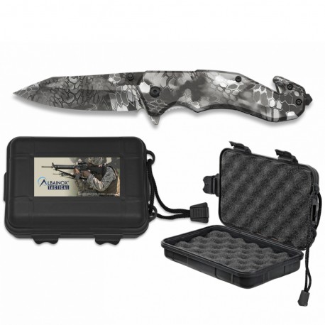 3T. 8,5 cm hoja Navaja «ALBAINOX» «Phyton Camo» c/caja ABS
