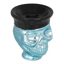 1T. Cazoleta de cerámica calavera azul