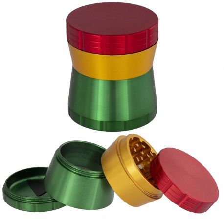 1T. Grinder tricolor de aluminio de 4 partes